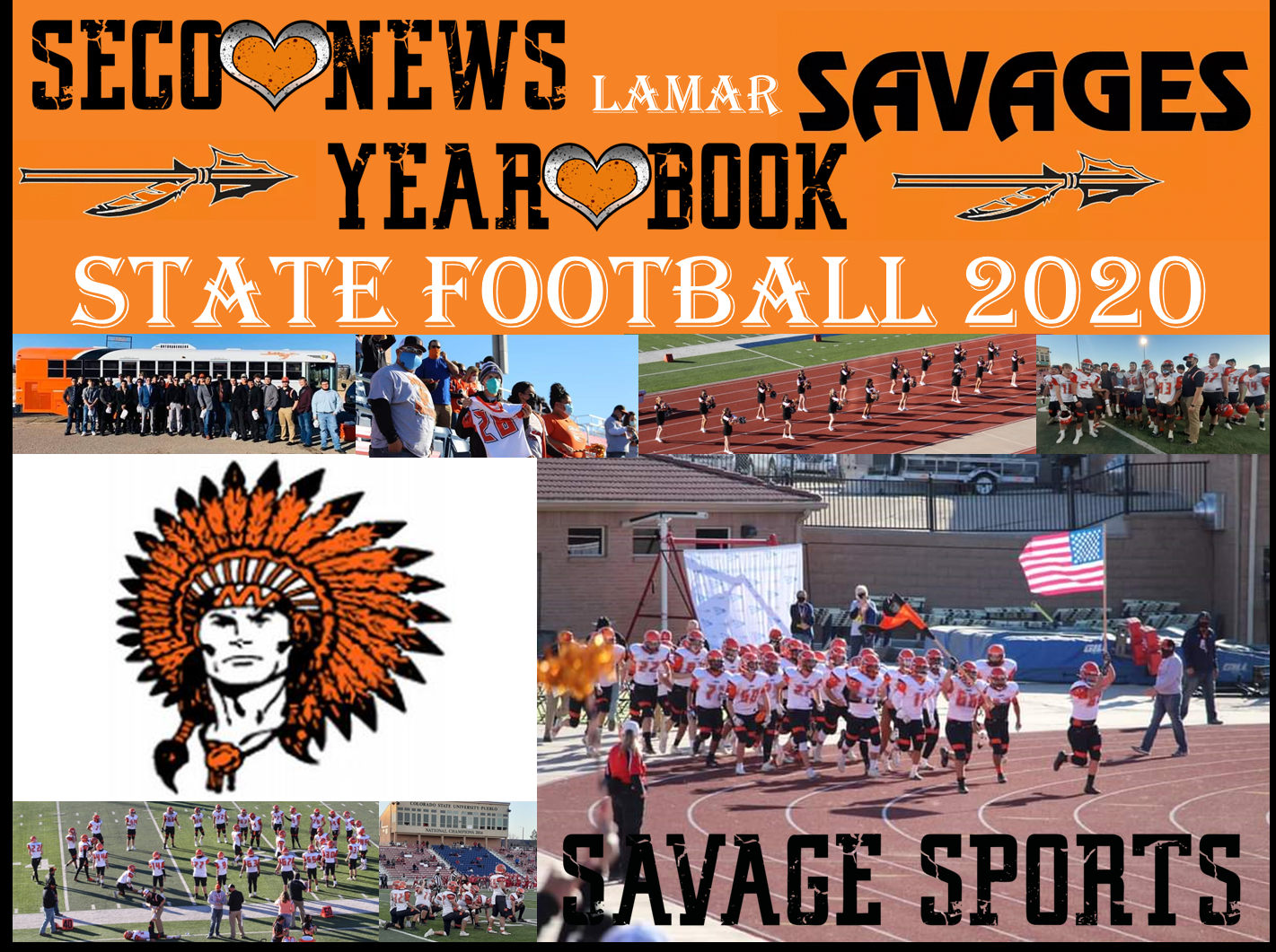 Lamar Savages State Football YEARBOOK page cover image seconews.org 